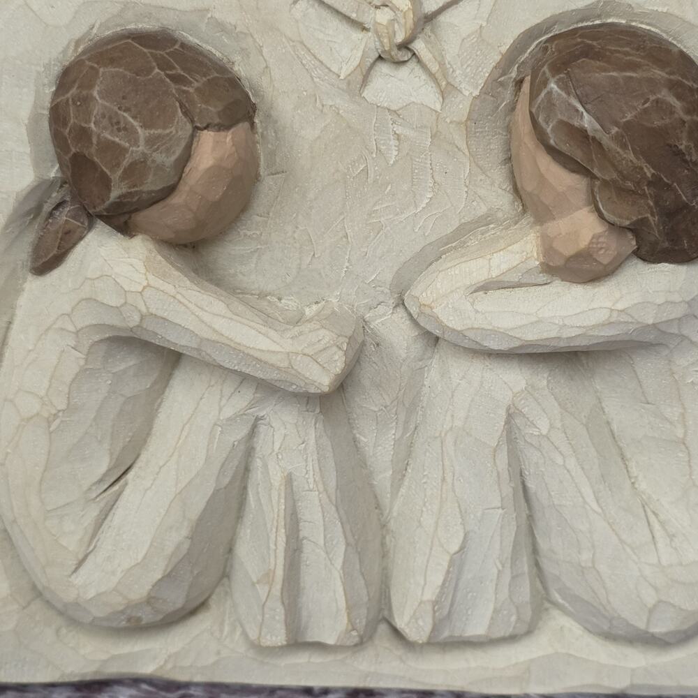 Willow Tree Friendship Plaque w/ Stand Susan Lordi Demdaco Forever True Friends